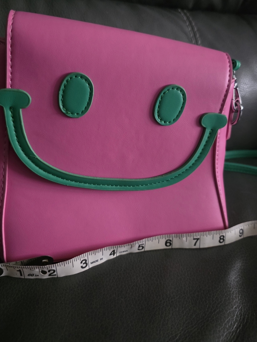 Pink & Green Smile Set Mini Crossbody Bag | Women Bags - Picture 2 of 14